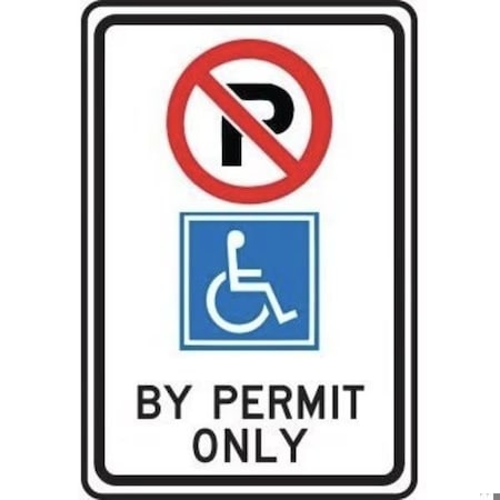 Accuform PARKING SIGN  HANDICAPPED 24 in  X 18 in FRP379RA